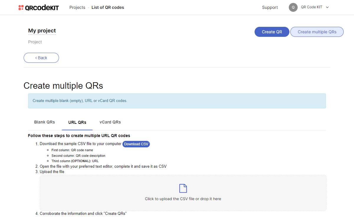How to create multiple QR Codes at once