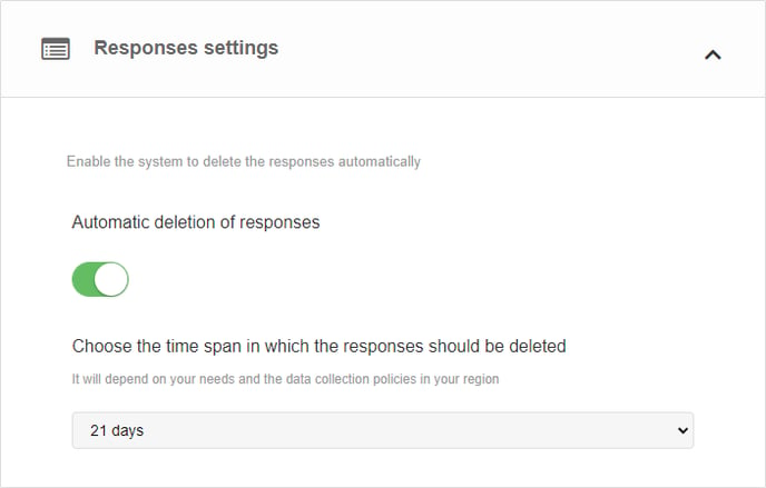 QRCK - Responses settings