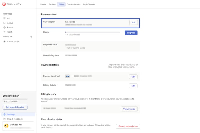 Billing - Change billing cycle N