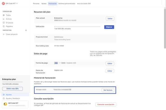 ES Billing - Download invoice 1 N