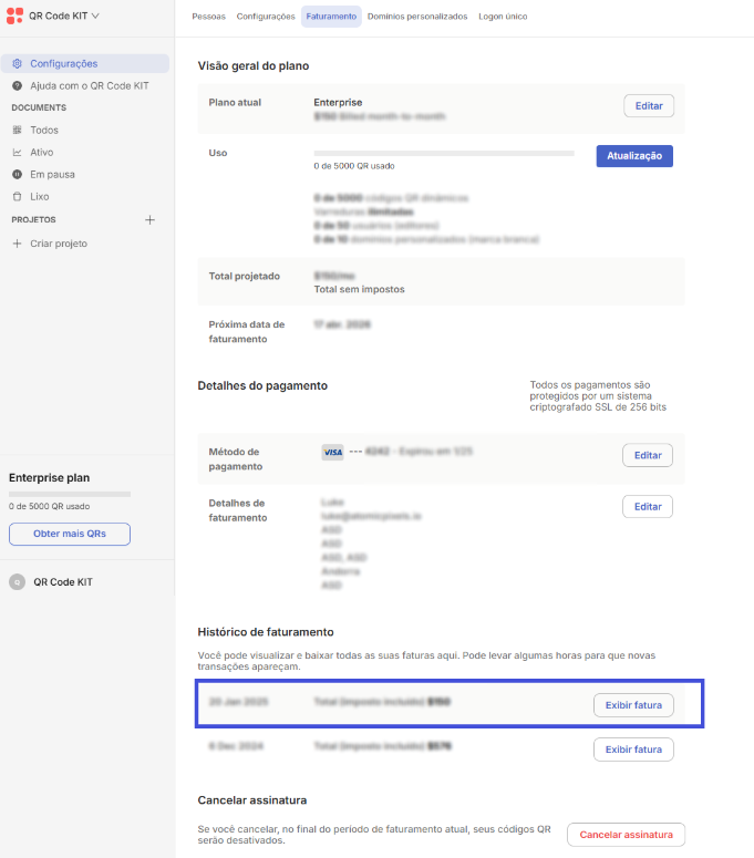 How to download an invoice PT