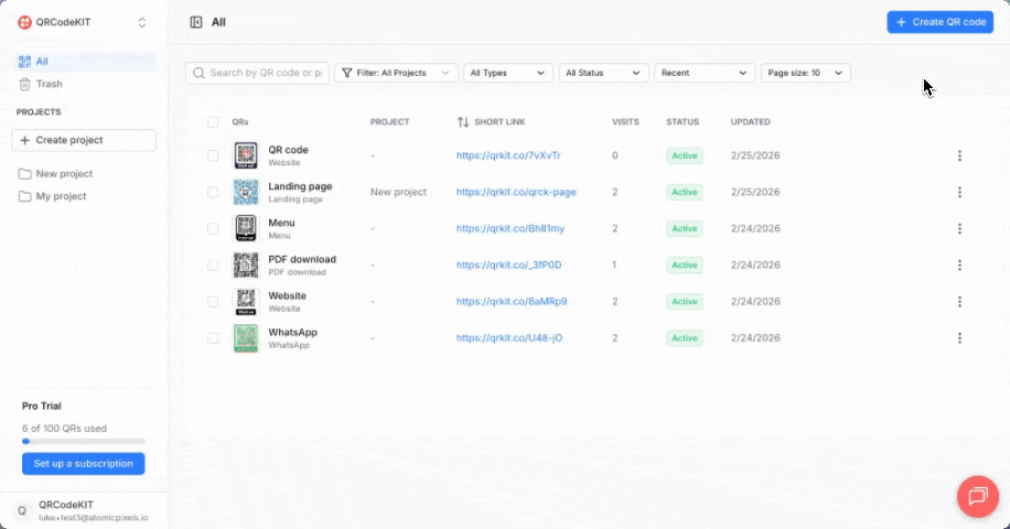 Dash QR Customize Save